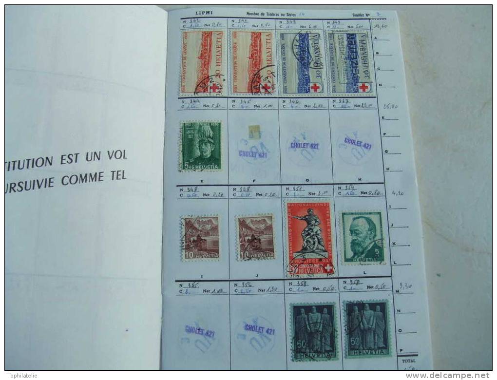 VEND CARNET DE CIRCULATION DE TIMBRES SUISSES , BONNE QUALITE , BONNES VALEURS , SERIES COMPLETES , COTE + 350 EUROS (b) - Collections