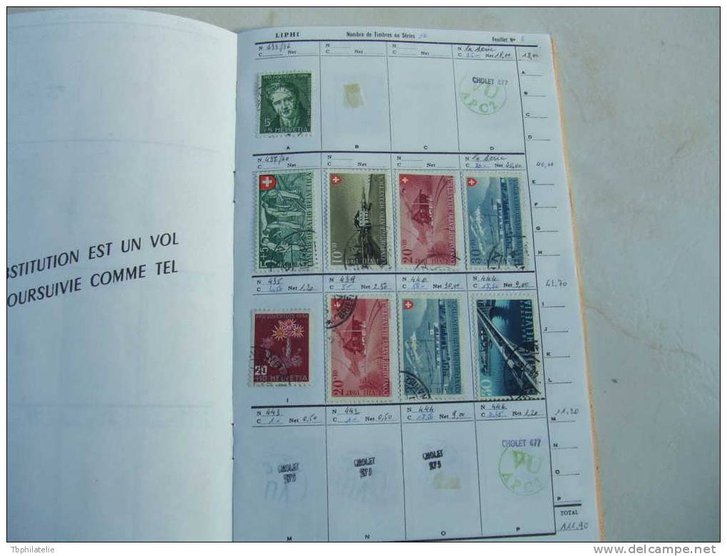 VEND CARNET DE CIRCULATION DE TIMBRES SUISSES , BONNE QUALITE , BONNES VALEURS , SERIES COMPLETES , COTE + 350 EUROS (b)