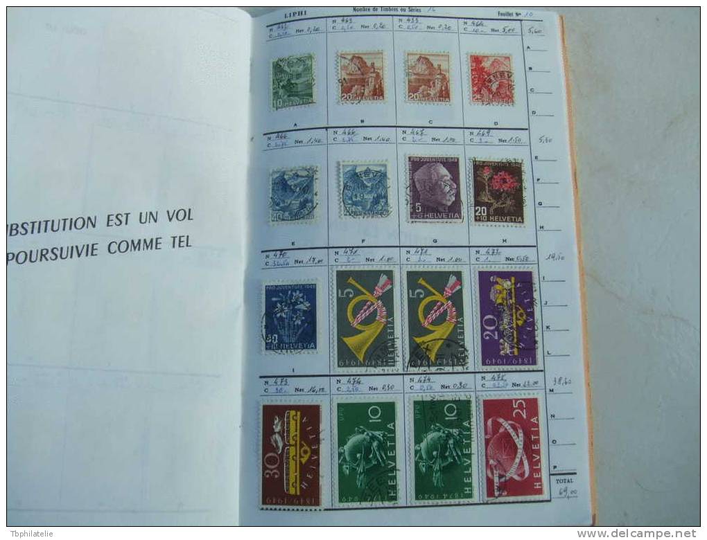 VEND CARNET DE CIRCULATION DE TIMBRES SUISSES , BONNE QUALITE , BONNES VALEURS , SERIES COMPLETES , COTE + 350 EUROS (b)