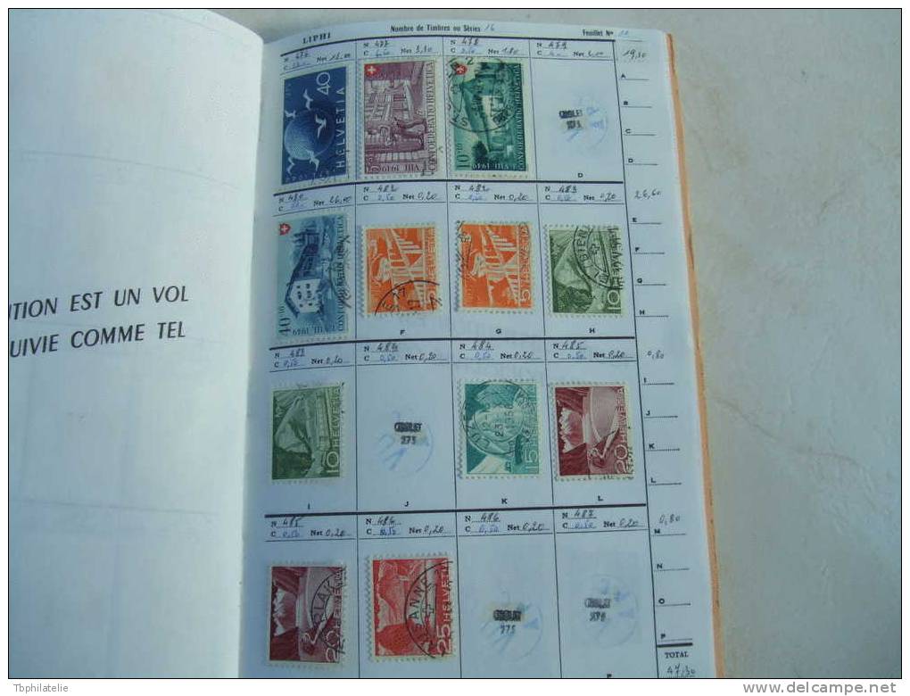 VEND CARNET DE CIRCULATION DE TIMBRES SUISSES , BONNE QUALITE , BONNES VALEURS , SERIES COMPLETES , COTE + 350 EUROS (b)