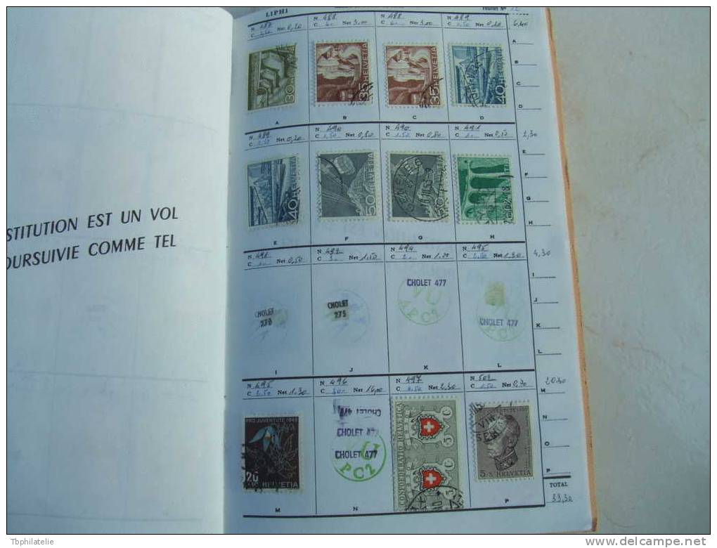 VEND CARNET DE CIRCULATION DE TIMBRES SUISSES , BONNE QUALITE , BONNES VALEURS , SERIES COMPLETES , COTE + 350 EUROS (b)