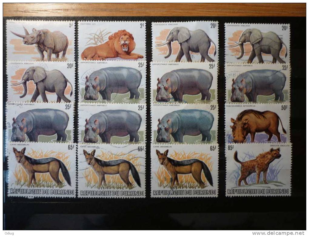 Animaux Sauvages Burundi: Petit Collection Entre YT 851 Et 876 (WWF)  .... (oblitérer) No Reserve - Sonstige & Ohne Zuordnung