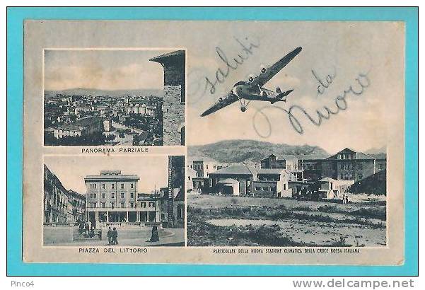 SALUTI DA NUORO VEDUTINE CARTOLINA FORMATO PICCOLO VIAGGIATA NEL 1939 - Nuoro