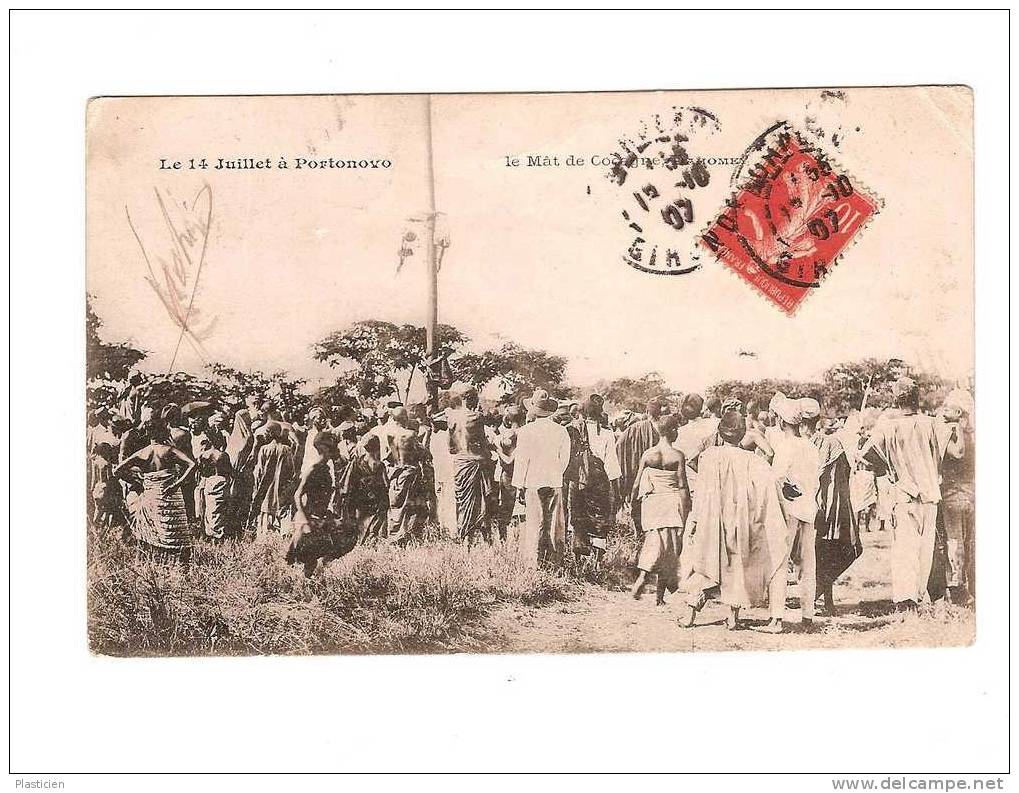 PORTONOVO LE 14 JUILLET, LE MÂT DE COCAGNE, TRÈS BELLE ANIMATION - Dahomey