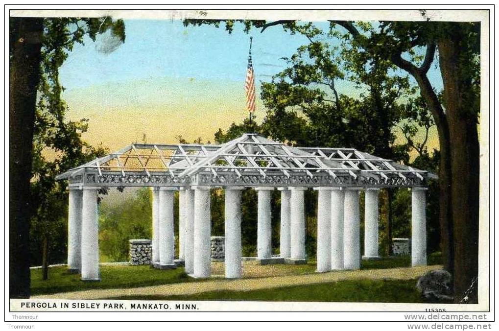 MANKATO  -   PERGOLA  IN  SIBLEY  PARK   - 1932  - ( Traces De Pliure ) - Autres & Non Classés