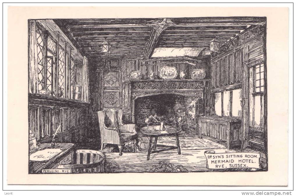 ENGLAND - Rye - Mermaid Hotel - Dr Syns Sitting Room  - By Perugini - Not Used - Rye
