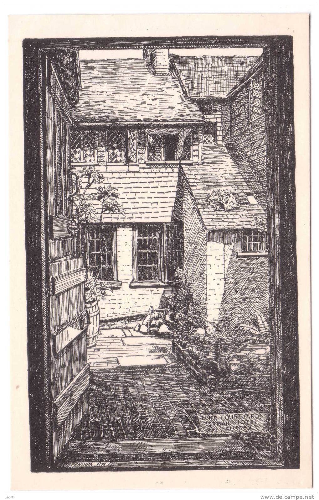 ENGLAND - Rye - Mermaid Hotel - Miner Courtyard  - By Perugini - Not Used - Rye