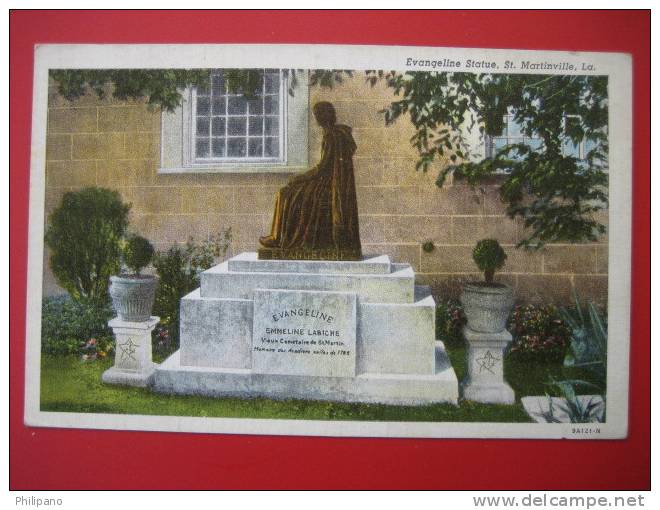 Evangeline Statue-- St Martinville La Vintage Wb          .---===ref 189 - Other & Unclassified