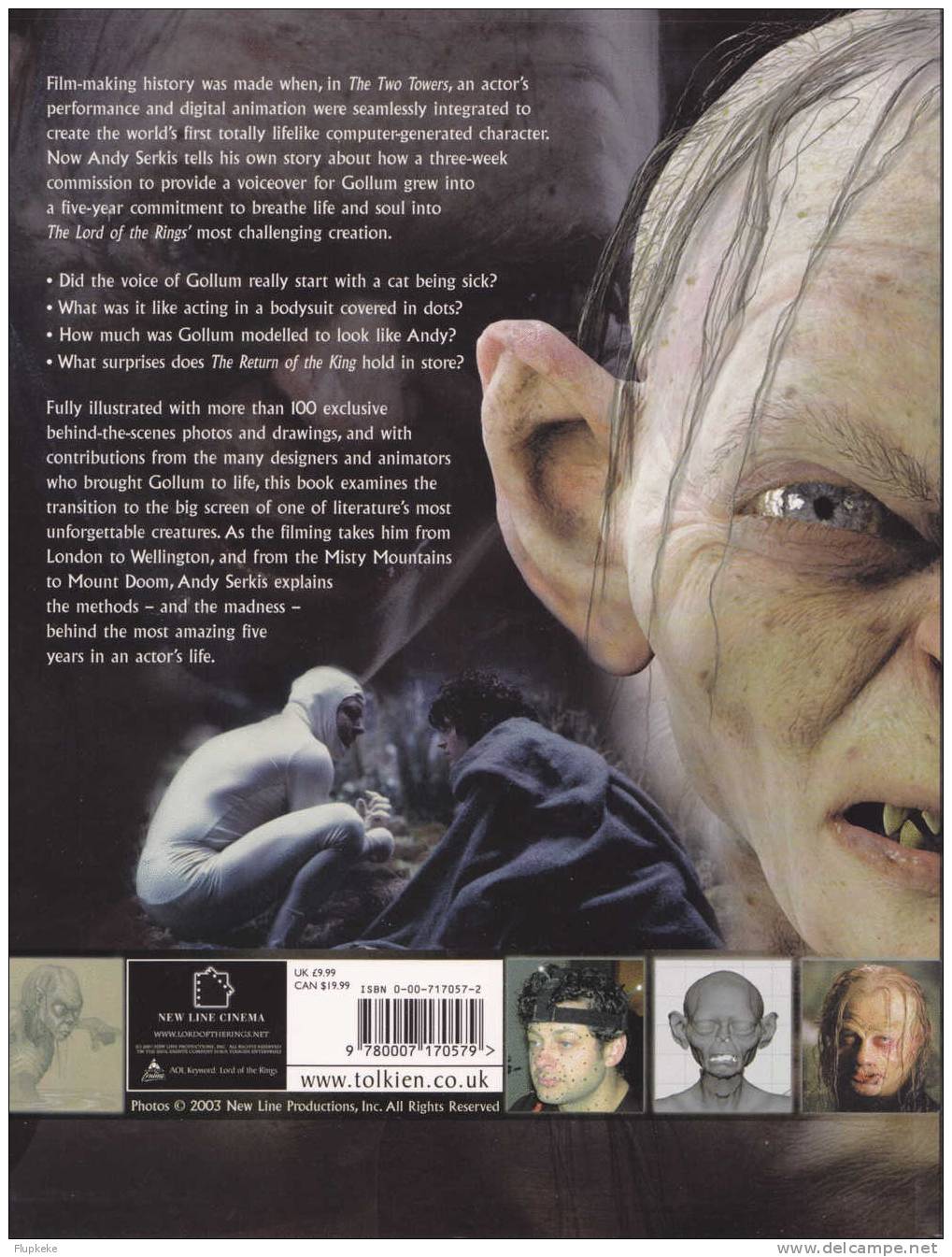 The Lord Of The Ring Gollum How We Made Movie Magic Andy Serkis Harper Collins 2003 - Movie