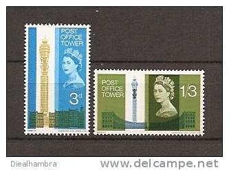 UNITED KINGDOM REINO UNIDO GROßBRITANNIEN POST OFFICE TOWER (01-055) 1965 / MNH / 438 - 439 - Unused Stamps