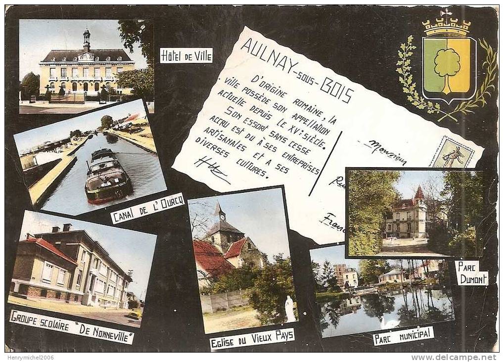 Seine Saint Denis - Aulnay Sous Bois En 1962 Multi Vues Souvenir - Aulnay Sous Bois