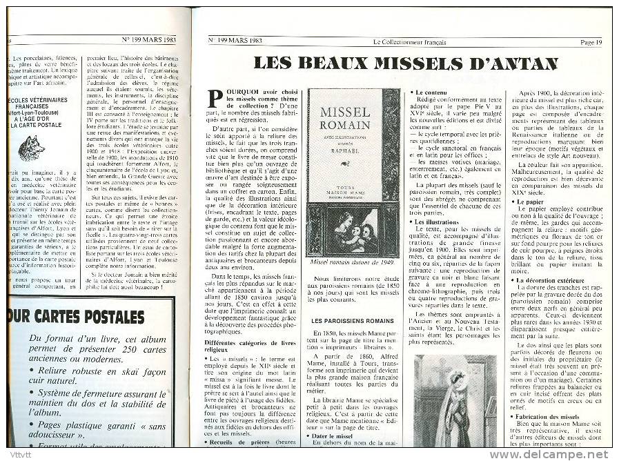 LE COLLECTIONNEUR FRANCAIS (Mars 1983) : Tangos, Monnaies Louis XVI, Journaux, Etiquettes de fromage, Missels, Actions..