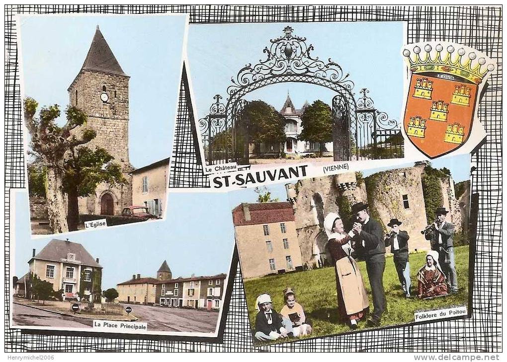 Vienne  - St Sauvant , Multi Vues En 1971, Ed Photo Cim - Autres & Non Classés