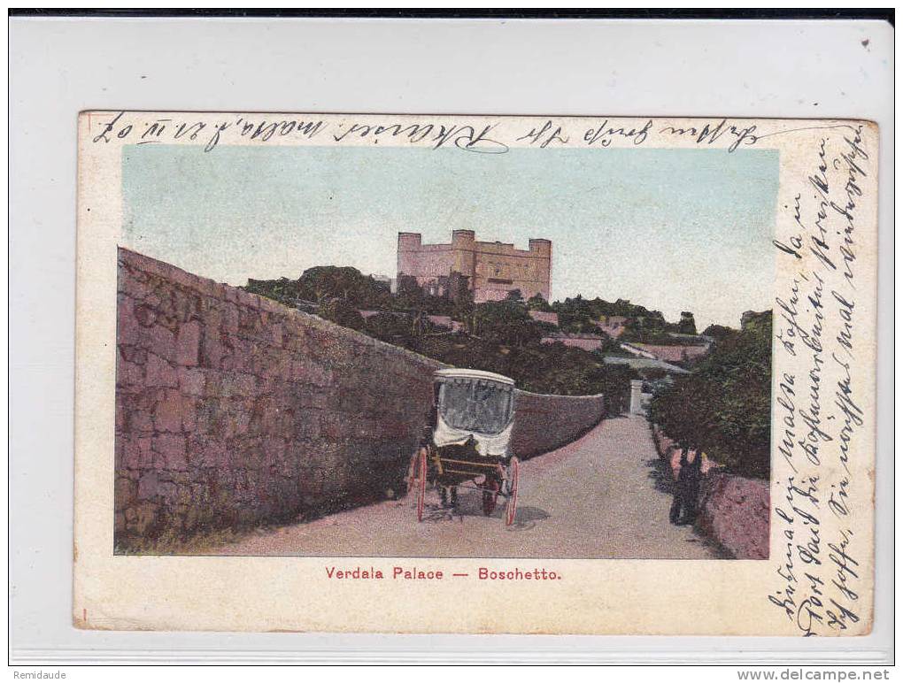 MALTA - 1907 - CARTE POSTALE De LA VALETTA Pour HAMBURG (ALLEMAGNE) - Malte (...-1964)