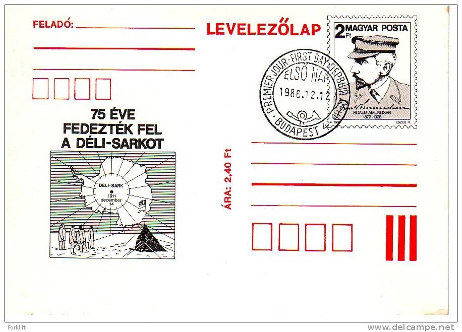 75 Years Ago Was Discovered In The Antarctic,Roald Amundsen,entier Postal Stationery - Explorateurs & Célébrités Polaires