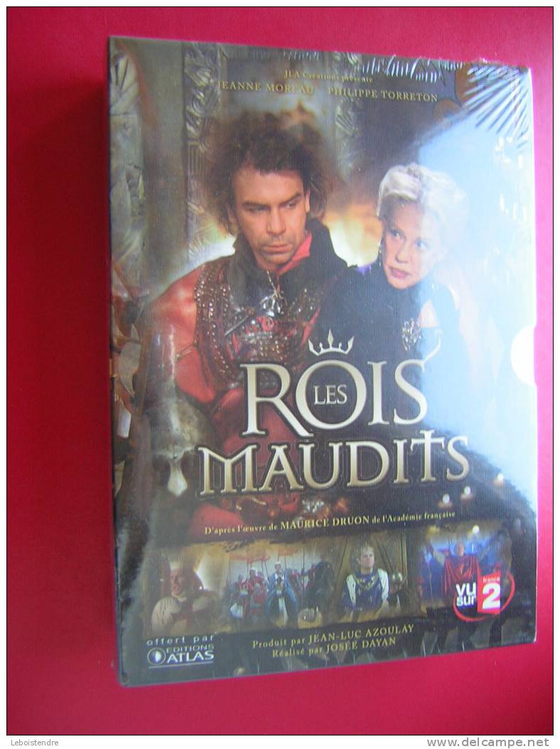 LOT DE 3 DVD COFFRET LES ROIS MAUDITS-NEUF SOUS BLISTER /CELLOPHANE -VUE SUR A2-JEANNE MAUREAU-PHILIPPE TORRETON - Collections, Lots & Séries