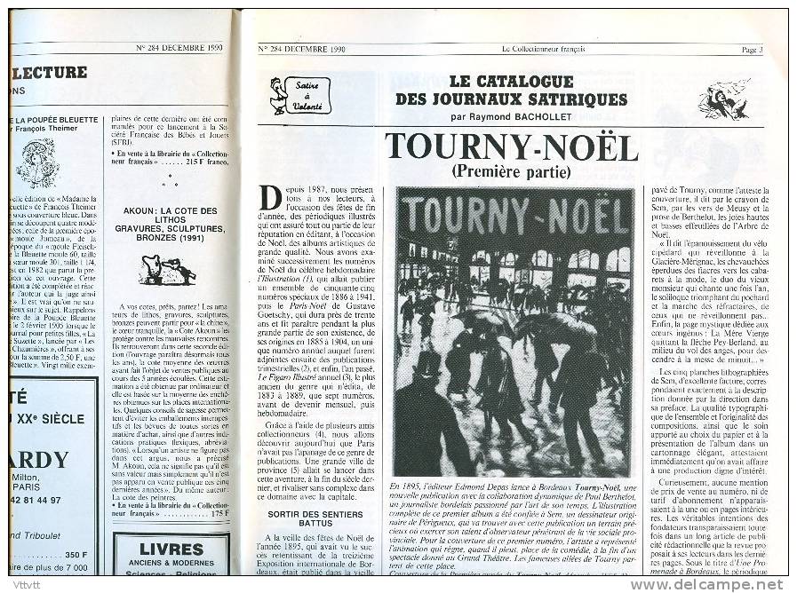 LE COLLECTIONNEUR FRANCAIS (Décembre 1990) : Tourny-Noël, Monnaies Consulat, Poupées, Manet, Armes, Nantes, Neudin... - Brocantes & Collections