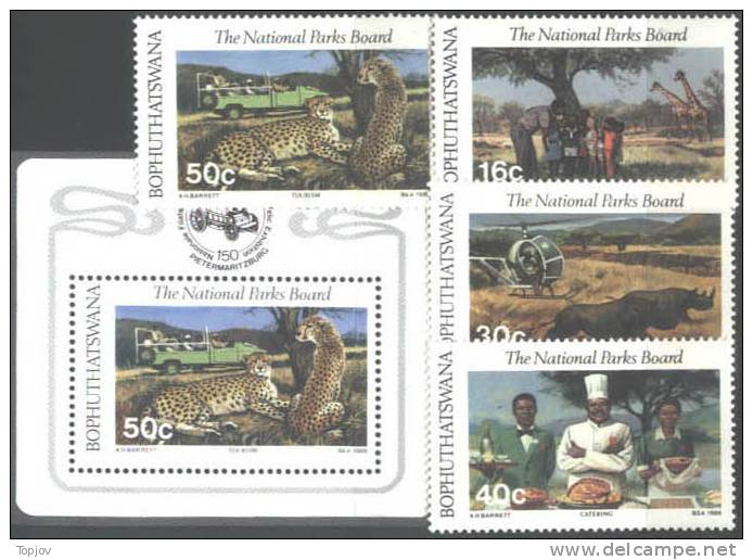 Bophuthatswana 1988  -  Nationalparks BOARD  Set + S/S - Bofutatsuana