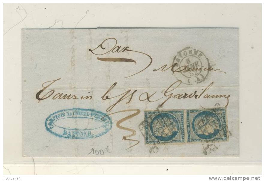 FRANCE                          ----  TIMBRE SUR LETTRE - 1849-1850 Ceres