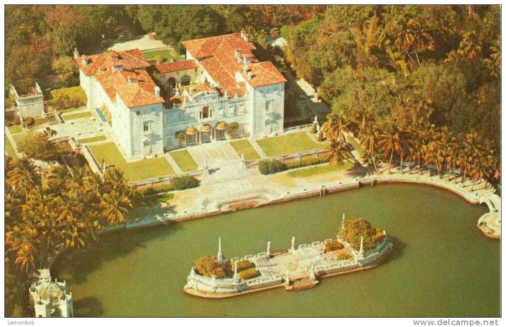 USA – United States – Vizcaya, Dade County Art Museum Air View Of The House, Miami, Florida Unused Postcard [P3449] - Miami