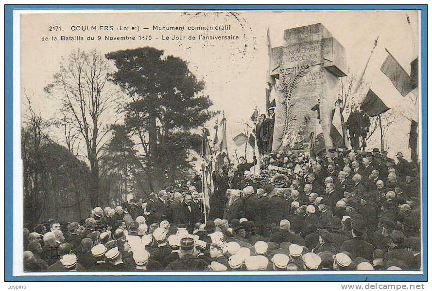 45 - COULMIERS --  MOnument Commémoratif De La Bataille Du 9 Novembre 1870 - Coulmiers