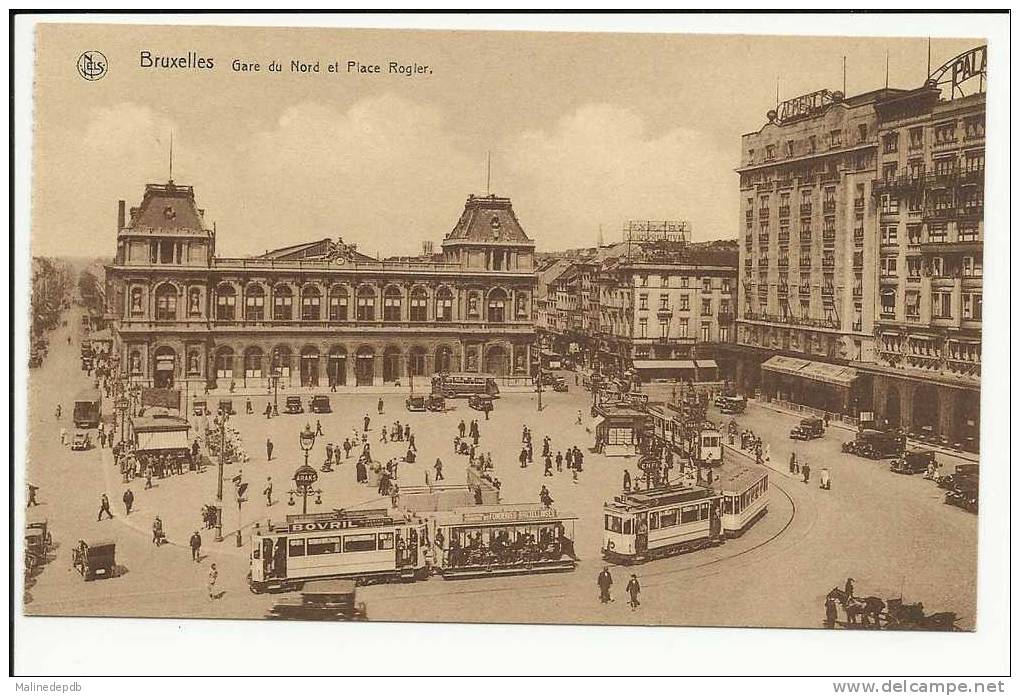 CP Série 20 - N° 31 - BRUXELLE - Gare Du Nord Et Place Rogier - Spoorwegen, Stations