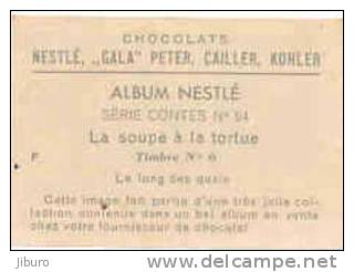 Image Nestlé N° 6 Série Contes 54 / La Soupe à La Tortue / Le Long Des Quais / Calèche Voiture à Cheval  //  IM 6-K/236 - Nestlé