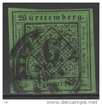 Wurtemberg NÂ° 3 Oblitéré Â° - Oblitérés