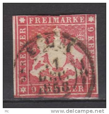 Wurtemberg NÂ° 9 Oblitéré Â° - Used