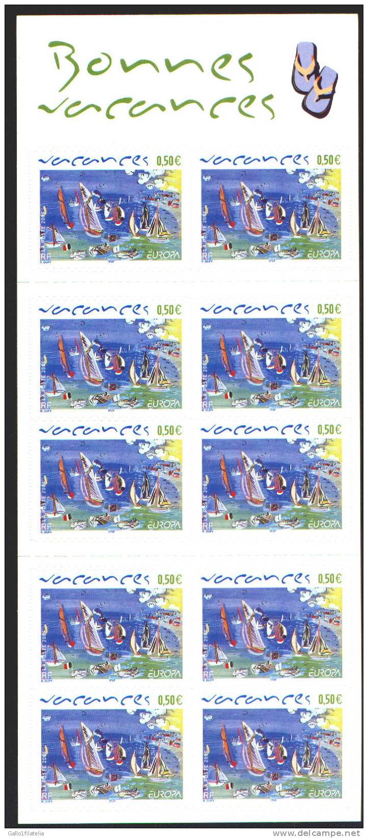 2004-FRANCIA-EUROPA CEPT-LE VACANZE- LIBRETTO / BOOKLET MNH. - 2004