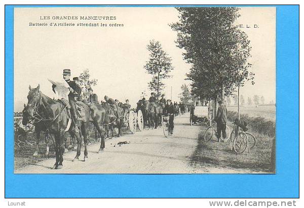 Les Grandes Manoeuvres - Batterie D'artillerie Attendant Les Ordres - Manovre