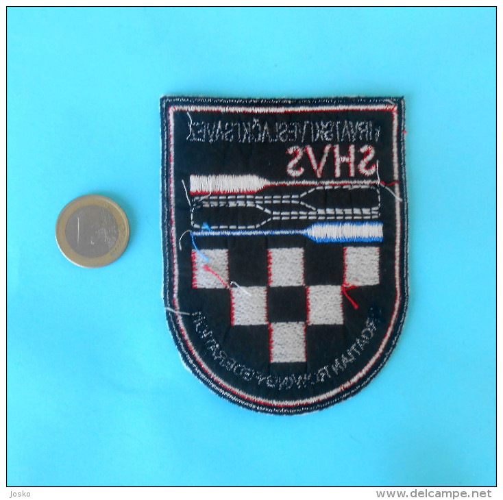 CROATIA ROWING FEDERATION Patch ( FISA ) * Croatie Aviron Ecusson Remo Rudern Rudersport Ruder Canottaggio Roeien - Rudersport