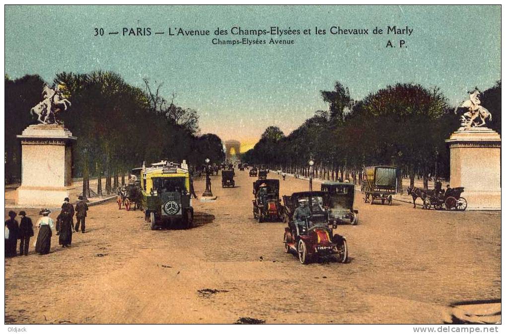 Paris - Avenue Des Champs-Elysées Et Les Chevaux De Marly - Champs-Elysées