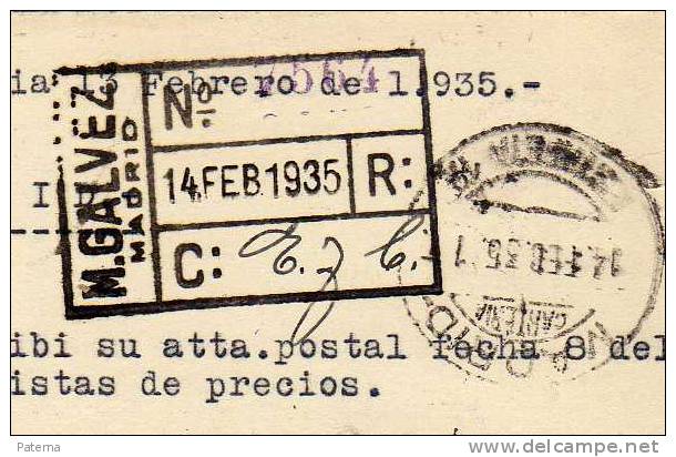 3546   Entero Postal, PUERTO DE SANTA MARIA.,1935, Cadiz , República  Española - 1931-....