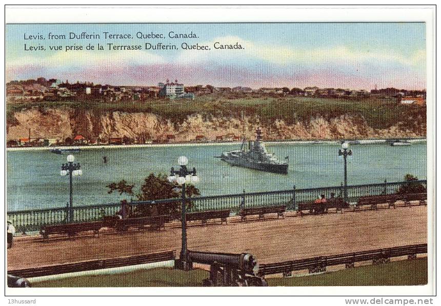 Carte Postale Ancienne Québec - Levis, Vue Prise De La Terrasse Dufferin - Levis