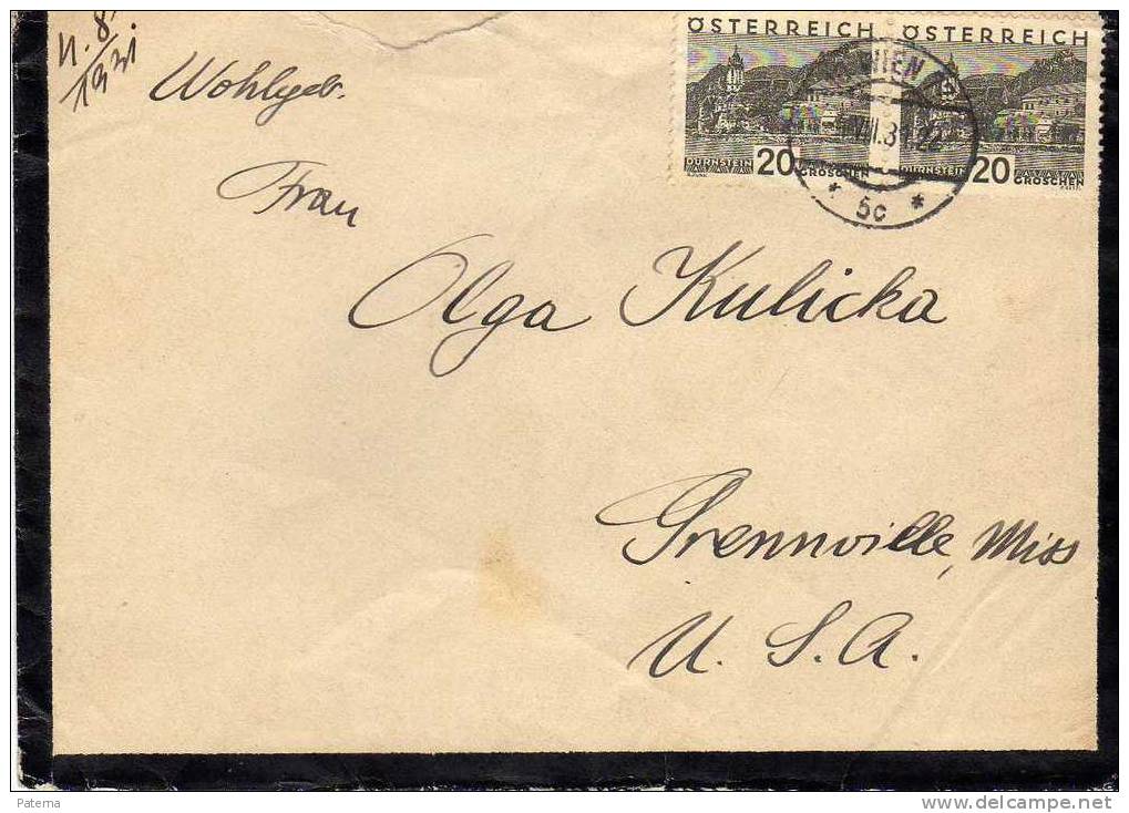 3509   Carta, Luto WIEN 1931 Austria,  Cover, Letter - Cartas & Documentos