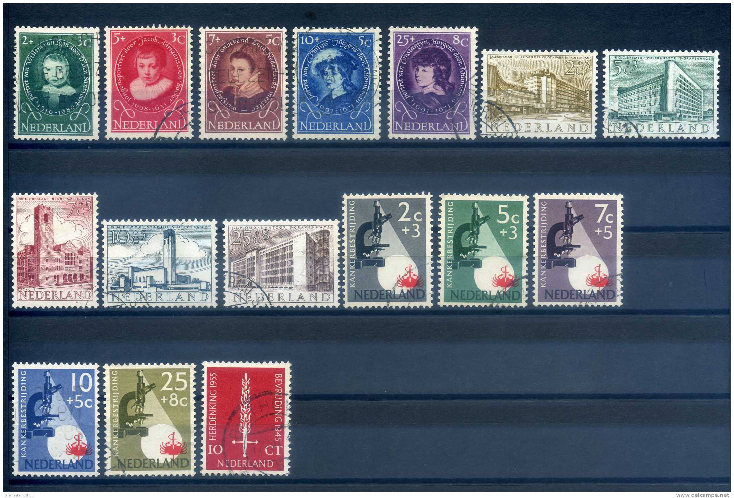 NETHERLANDS - 1955 CULT. SOC FUND + CANCER FUND - V4112 - Used Stamps