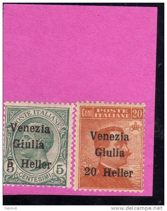 VENEZIA GIULIA 1919 SOPRASTAMPATI D´ITALIA NUOVO VALORE SERIE COMPLETA MNH - Venezia Giulia