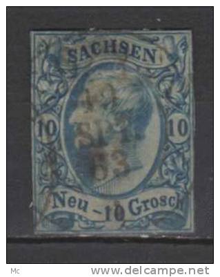 Saxe NÂ° 12 Oblitéré Â°  Aminci - Sachsen