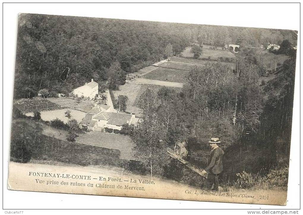 Fontenay-le-Comte (85) : Maisons En Forêt Près Des Ruies Du Château De Mervent Env 1907 (anime). - Fontenay Le Comte