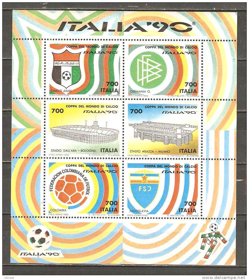 ITALY 1990 - ITALIA 90 WORLD FOOTBALL CHAMPIONSHIP - S/S 700 - * MNH MINT NEUF NUEVO - 1990 – Italia