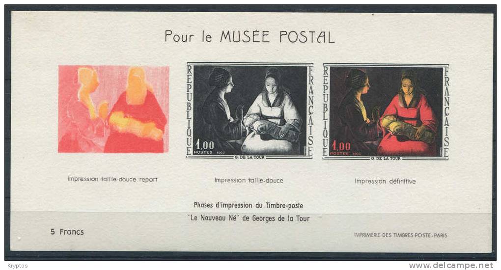 France - Postal Museum 1966 - "sheet" - Specimen