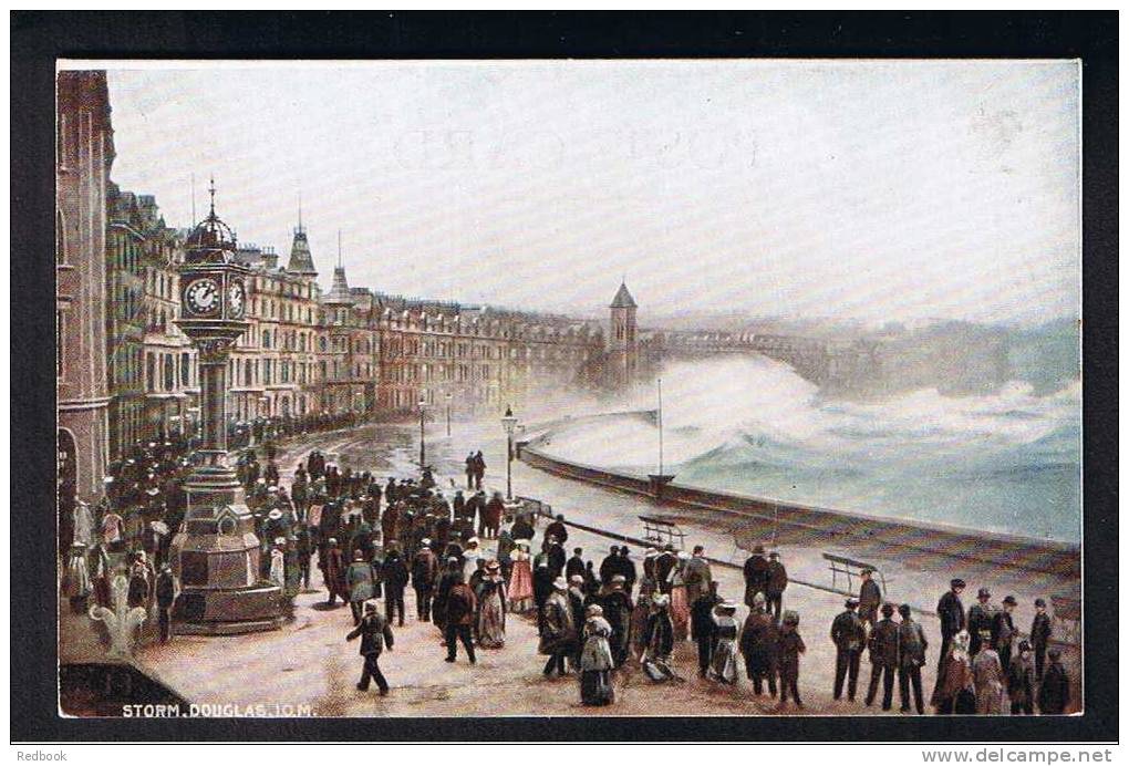 RB 723 - Early Animated Postcard - Storm Douglas Isle Of Man - Ile De Man