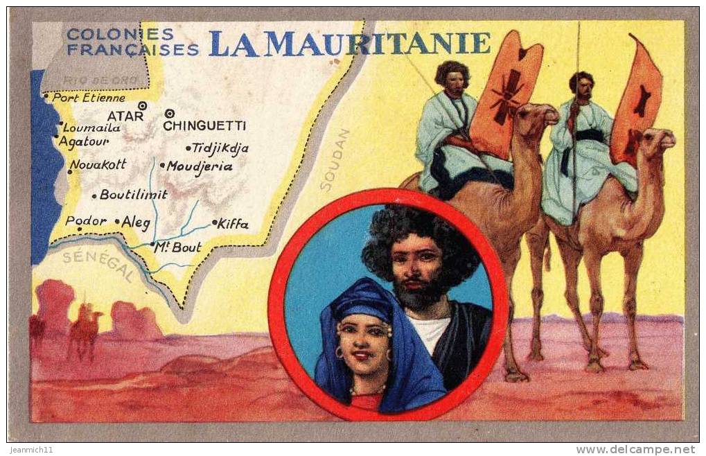 LA MAURITANIE : "Colonies Françaises - V° Publicitaire Le Lion Noir - Mauritania