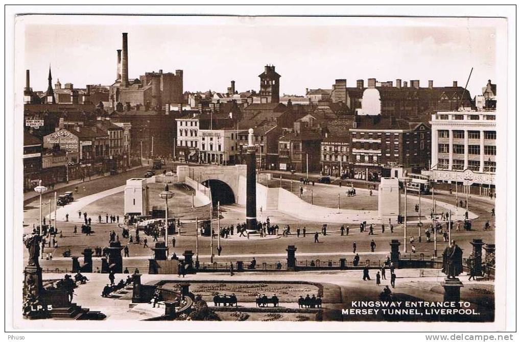 UK1100 :  LIVERPOOL : Kingsway Entrance To Merey Tunnel - Liverpool