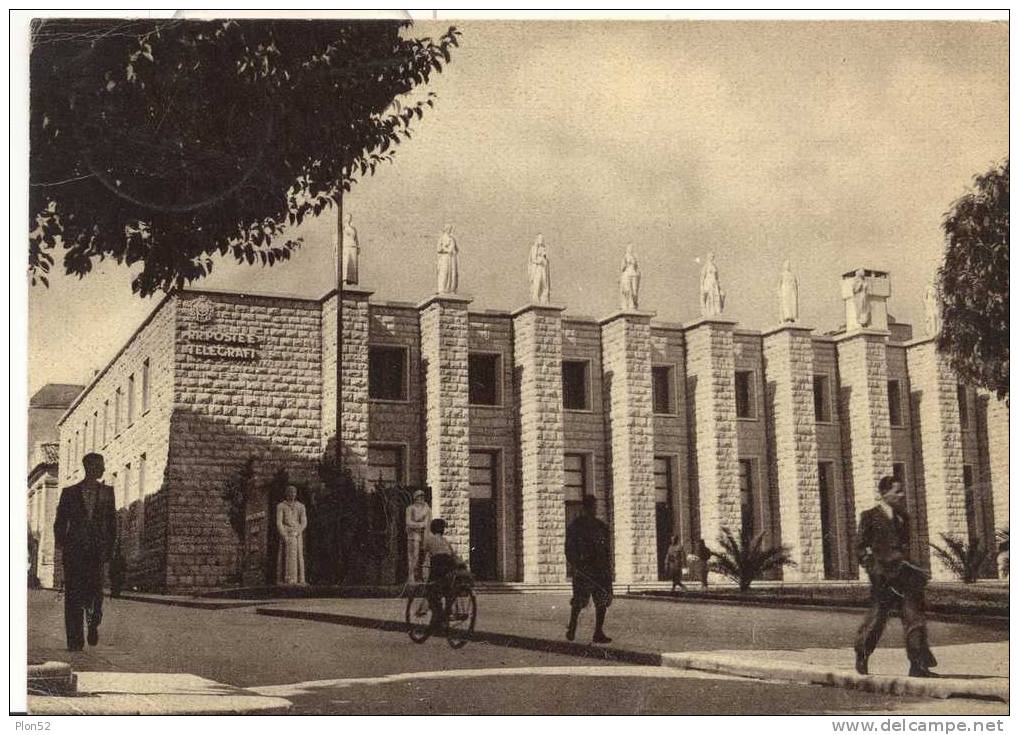 5699-RAGUSA-PALAZZO POSTE E TELEGRAFI-ANIMATA-1952-FG - Ragusa