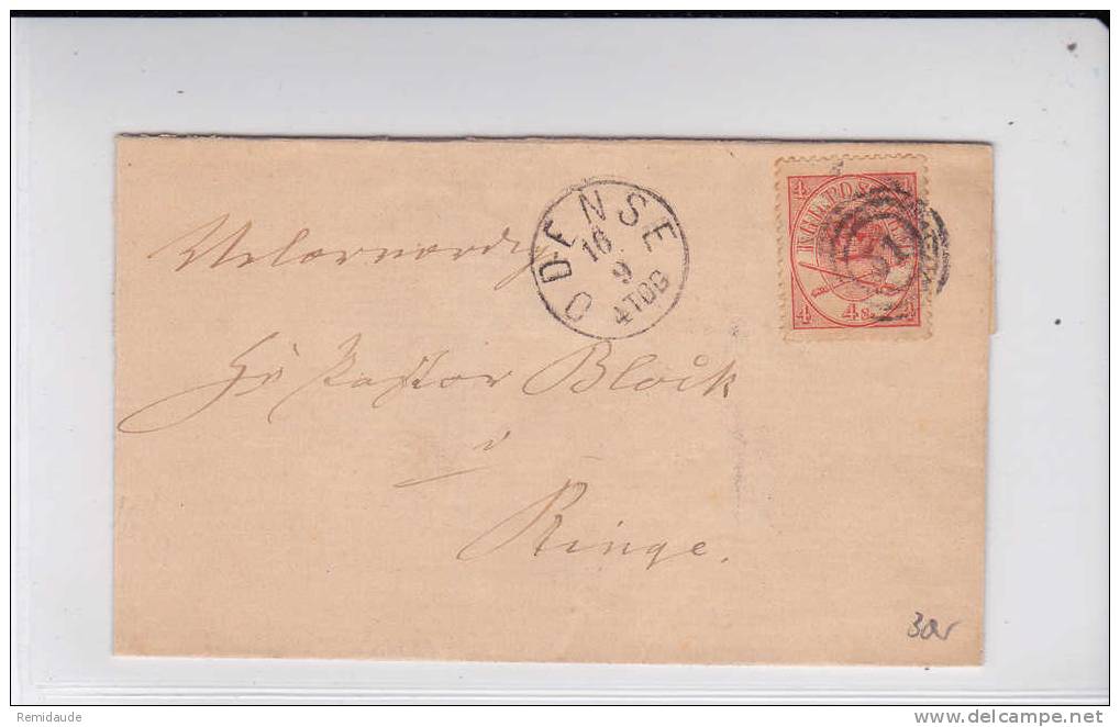 DANMARK - 1864 - LETTRE De ODENSE Pour RINGE - Cartas & Documentos