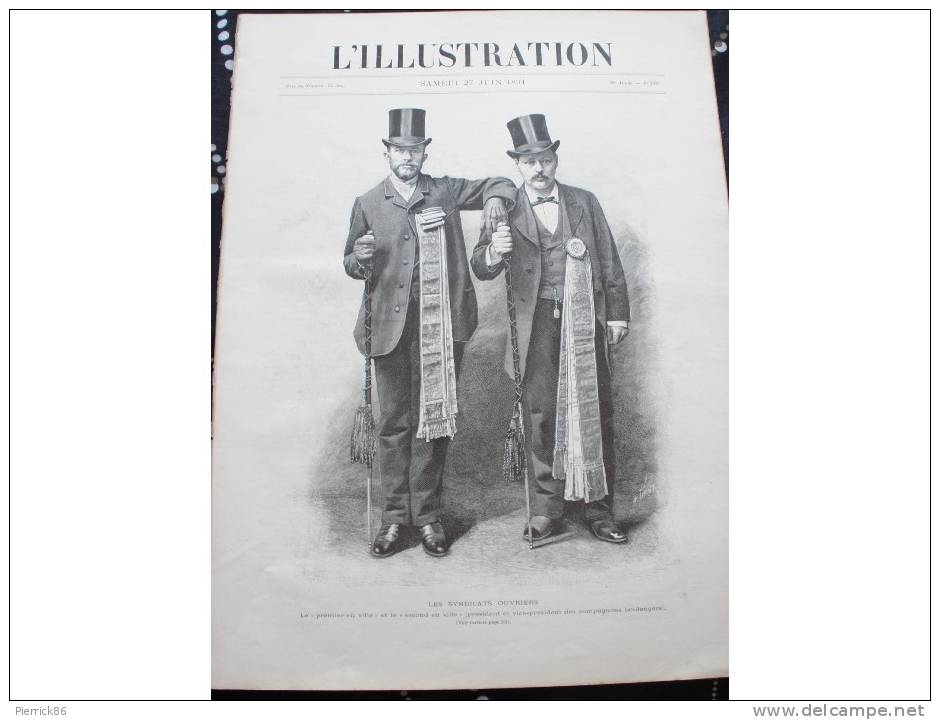 1891 SYNDICATS OUVRIERS COMPAGNONS BOULANGERS MARINE FETE DE JEANNE HACHETTE A BEAUVAIS PARTITION CHASSE AUX BANDEROLLES - L'Illustration