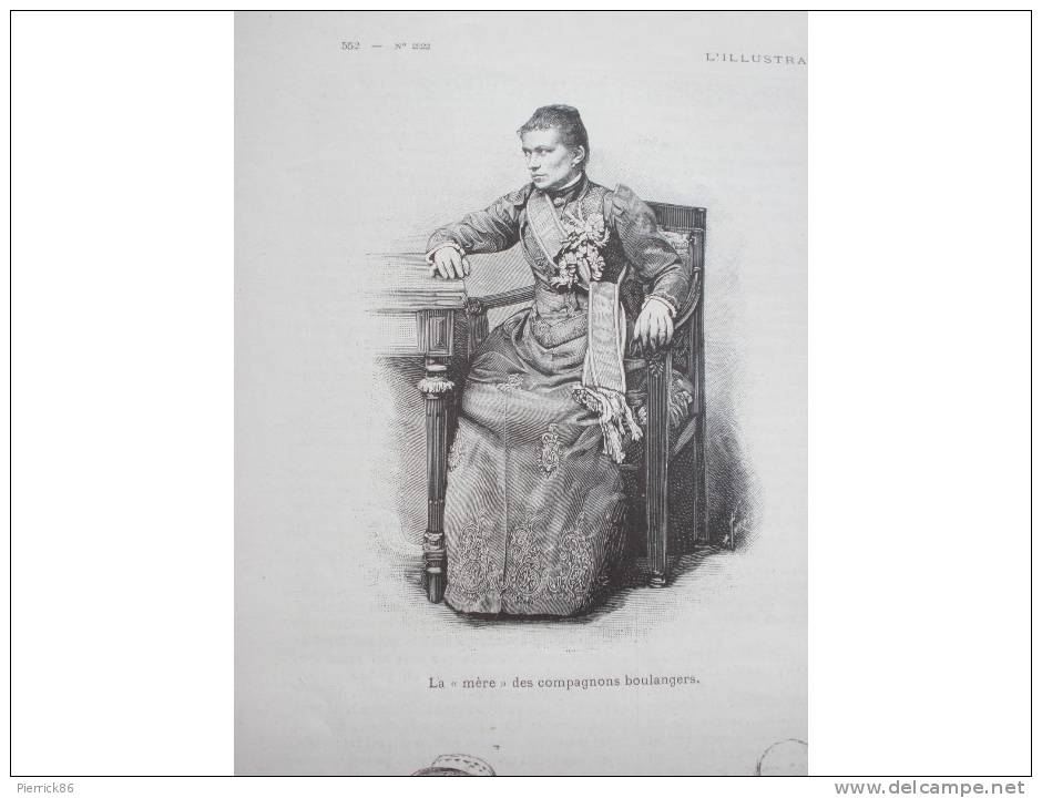 1891 SYNDICATS OUVRIERS COMPAGNONS BOULANGERS MARINE FETE DE JEANNE HACHETTE A BEAUVAIS PARTITION CHASSE AUX BANDEROLLES - L'Illustration
