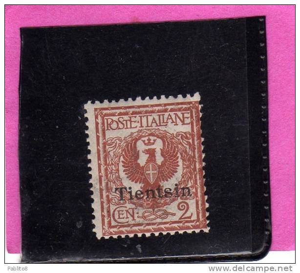 TIENTSIN TIENSTIN 1917 - 1918 SOPRASTAMPATO D'ITALIA ITALY OVERPRINTED C. 2 CENT. MNH - Tientsin